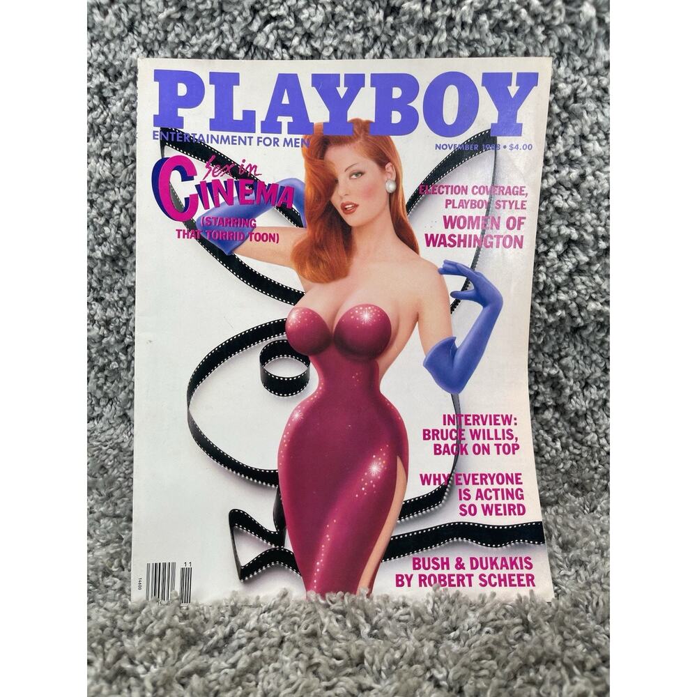 Playboy Magazine November 1988 Sex In Cinema Jessica Rabbit Bruce Willis